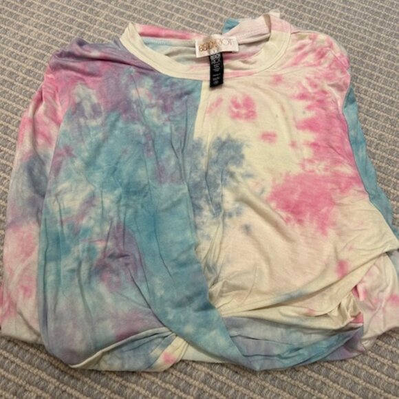 Beach Riot Tie-Dye Long Sleeve Tee - Pink, Blue, Cream - Picture 1 of 4